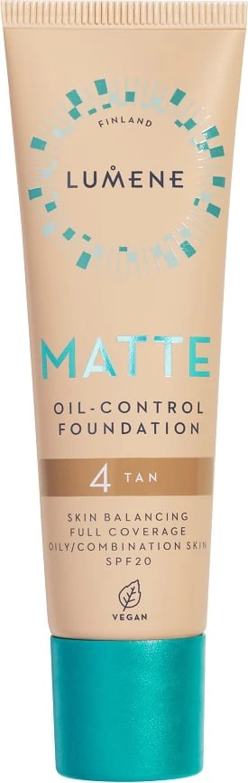 Fondatinë për femra Lumene Matte Oil-Control Foundation SPF20 4 Tan 30ml