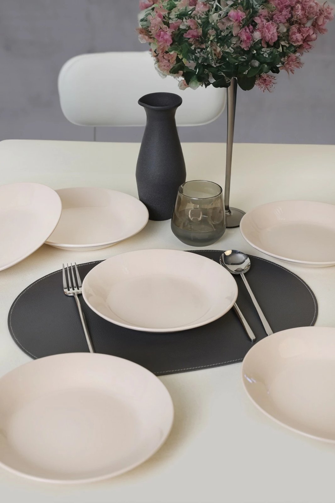 Set pjatash (6 copë), Hermia Concept, krem, X00017610