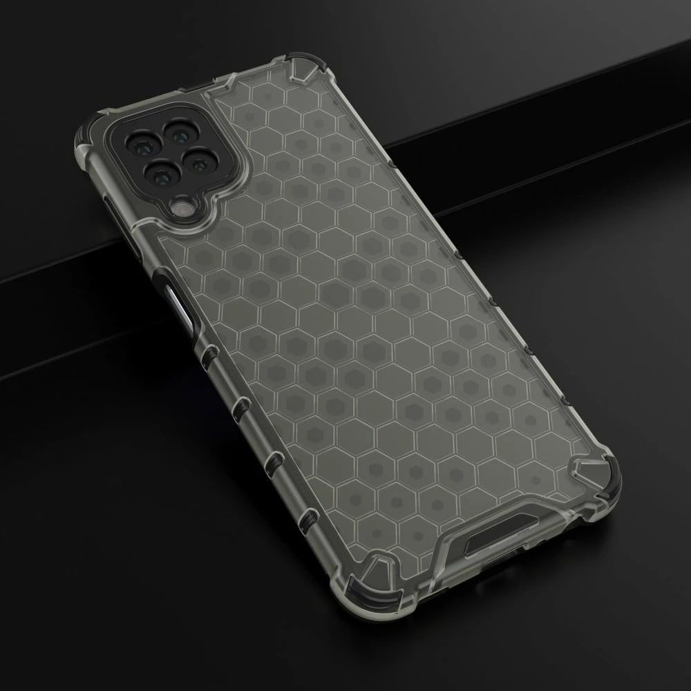Mbështjellës Hurtel Honeycomb për Samsung Galaxy A22 4G, i zi