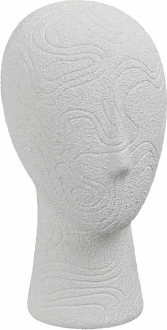 Dekor fytyre IMPERIAL, rrëshirë e bardhë, 12.3x15.5x24.3cm