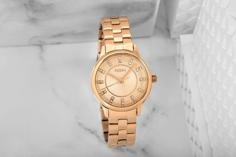 Orë dore për femra Fossil, rozë gold