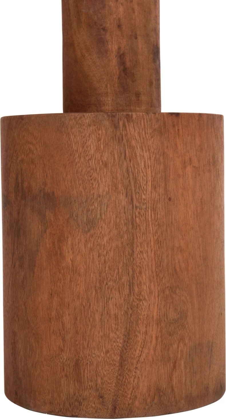 Tavolinë anësore BERMAL, dru suar i fortë, ngjyrë natyrale, FH9889.11, 35x65cm