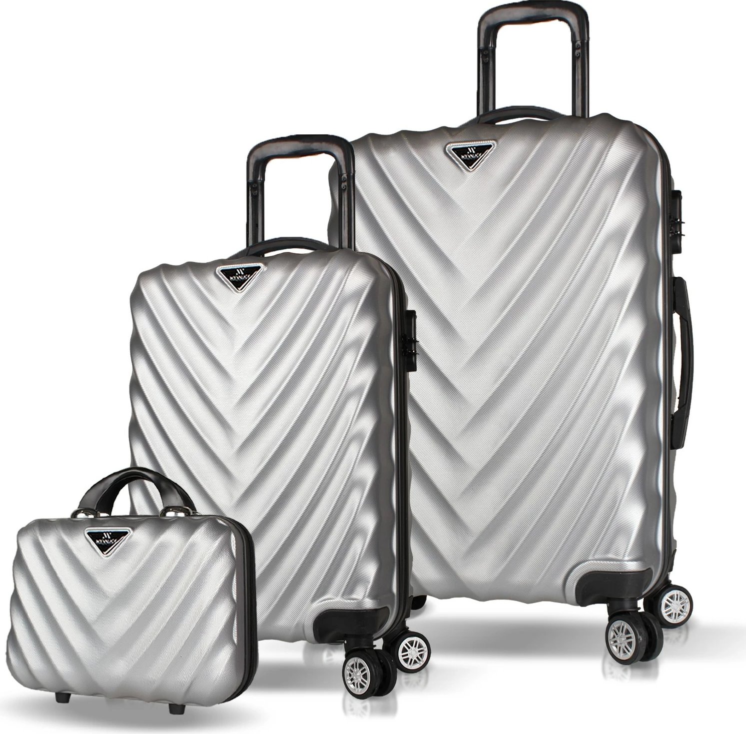 Set valixhesh (3 copë), Zoozie Bags, 7514, ngjyrë gri
