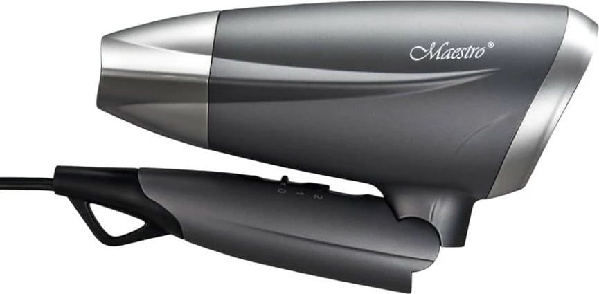 Tharëse flokësh Feel-Maestro MR-207, 1400W, dorezë e palosshme, Gri/Argjend