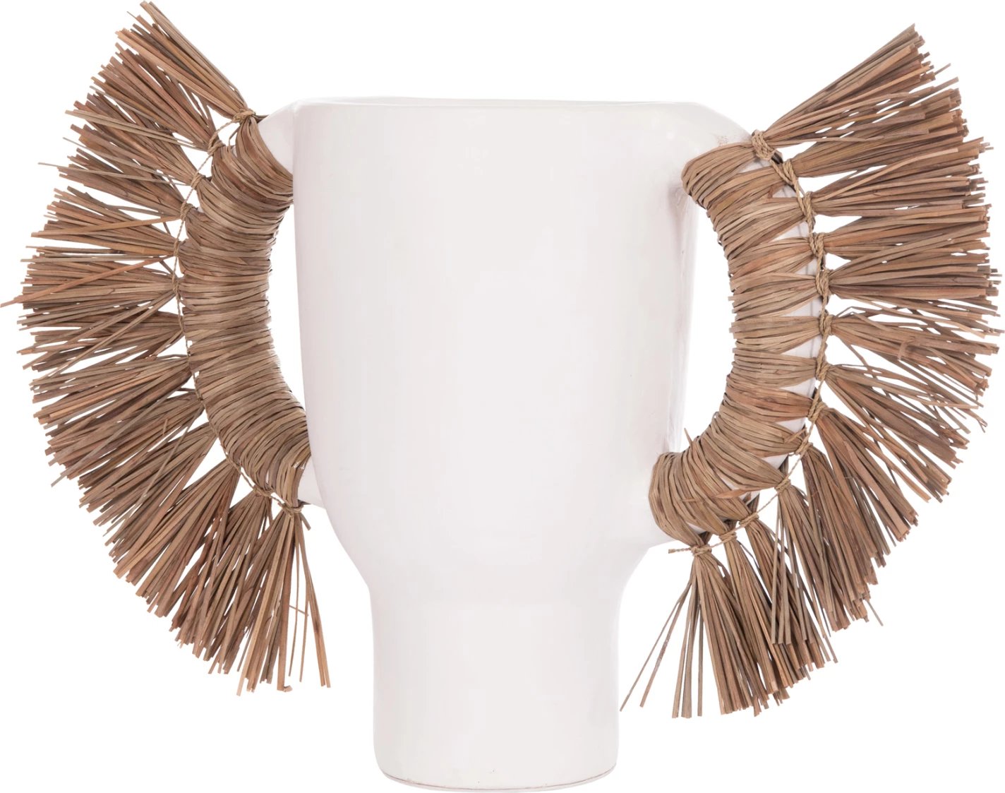 Vazo dekorative tavoline ALICA, terrakotë e bardhë, me bar, FH4668.02L, 64x22x38cm Vazo dekorative tavoline ALICA, terrakotë e bardhë, me bar, FH4668.02L, 64x22x38cm