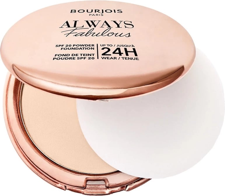 Pudër kompakte për femra Bourjois Always Fabulous Mattifying Compact Powder 100 Rose Ivory SPF20, 7g
