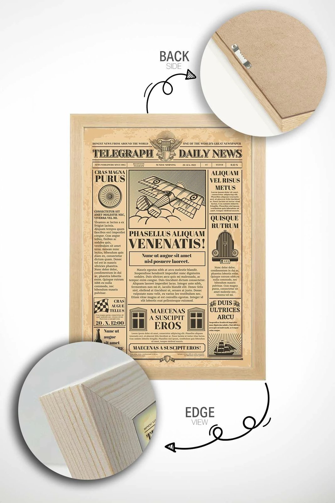 Pikturë dekorative me kornizë, shumëngjyrëshe, NWSPPRMDL4