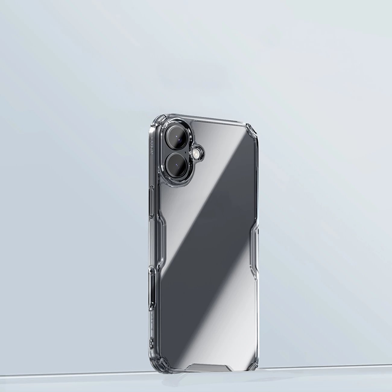 Mbështjellës Nillkin Nature Pro për iPhone 16, transparent dhe bardhë