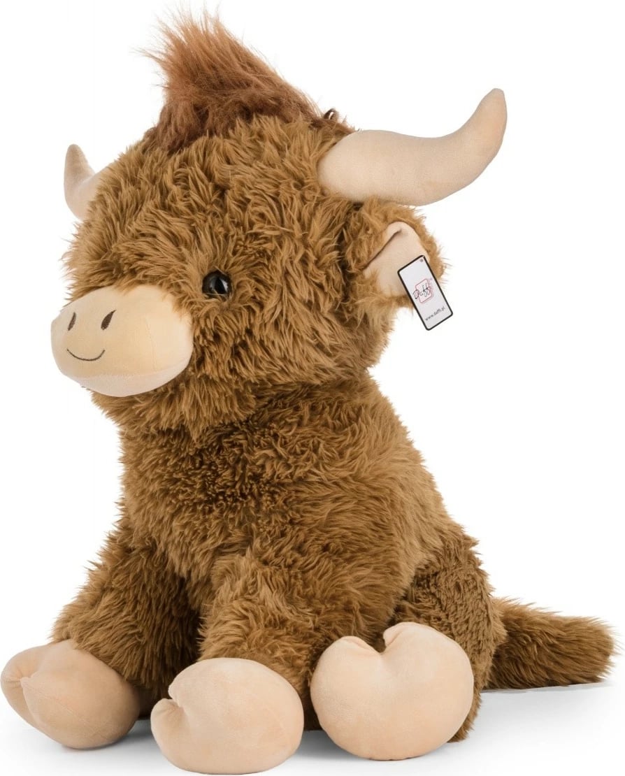 Lodër pelushi lopë Highland Daffi M-640, 65 cm, bezhë/kafe
