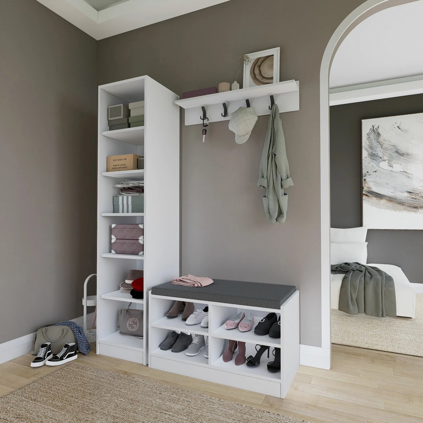 Set për korridor, ngjyrë e bardhë, Skye Decor, Lucas 1600-54