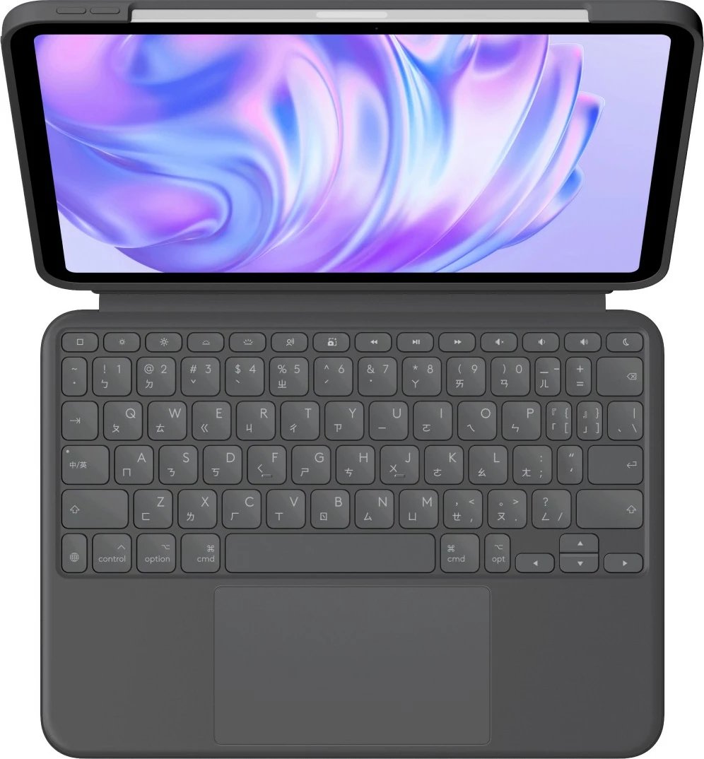 Mbështjellës me tastierë Logitech Combo Touch, QWERTZ, Trackpad, për iPad Pro 11-inch, Grafit