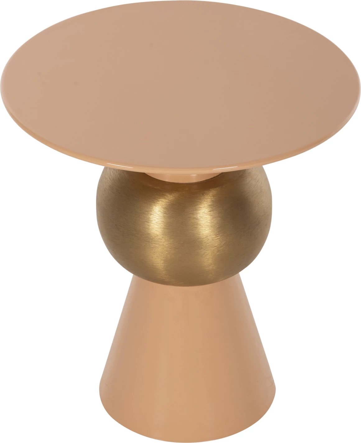 Tavolinë anësore PATNA FH4235.08 metalike ngjyrë rozë e ngrohtë (salmon)-ari Φ40,5x43Hcm
