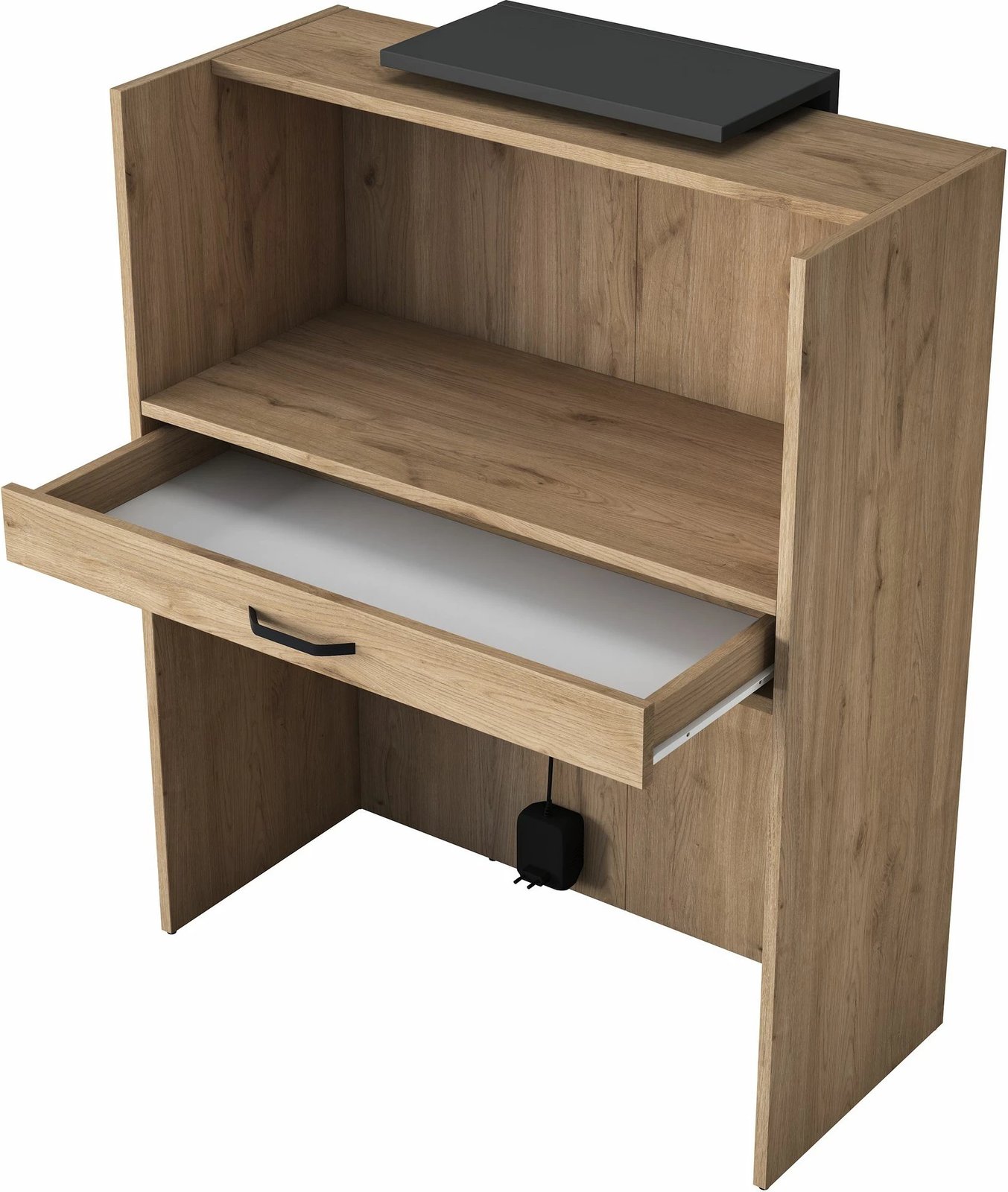 Tavolinë pritjeje Hanah Home, MA101 - 3859, ngjyrë arrë dhe antracit