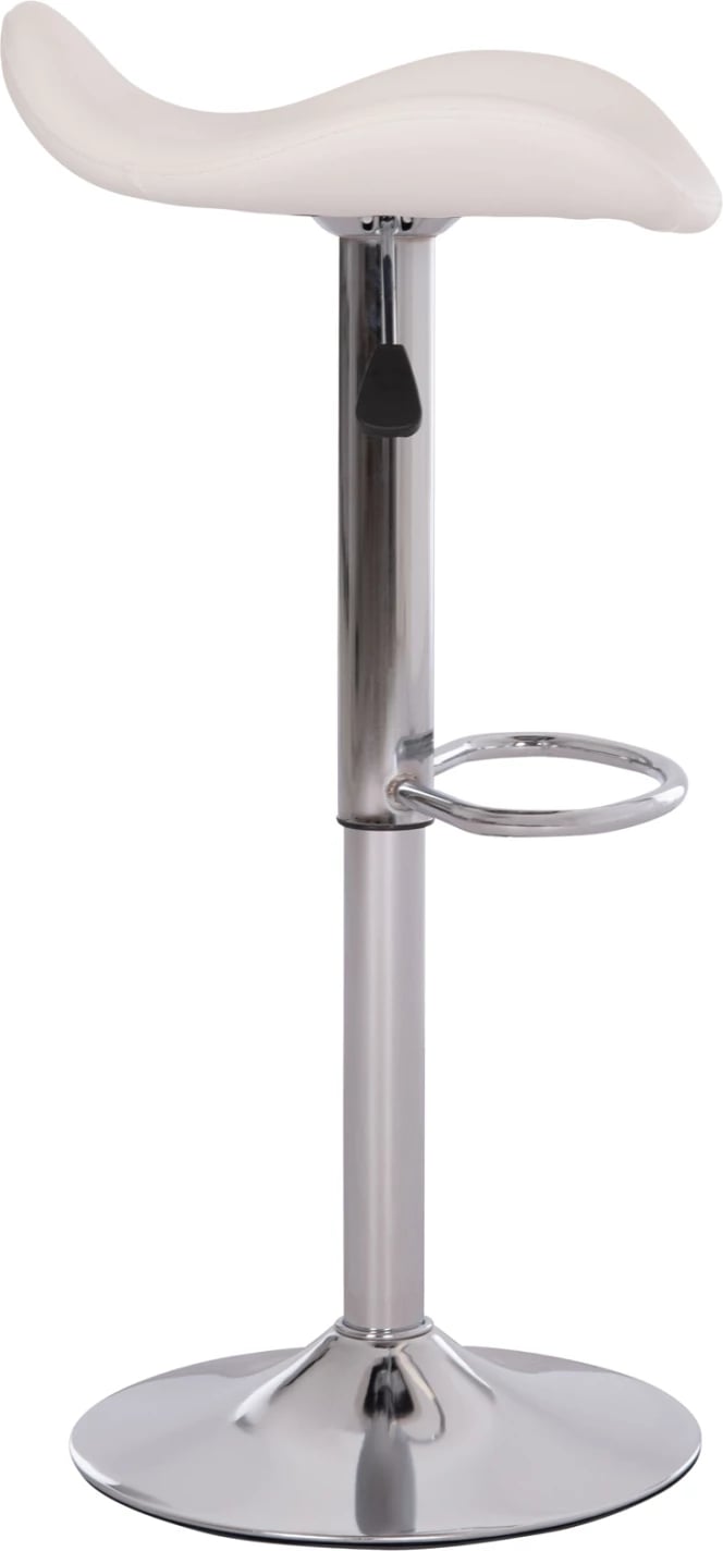 Karrige për bar rrotulluese GANNA, lëkurë PU e bardhë, FH201.22, set prej 2 copë, 44x42x87cm