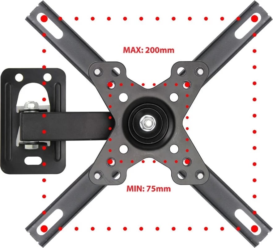 Mbajtëse për TV Esperanza ERW011, 12-50'', e zezë 