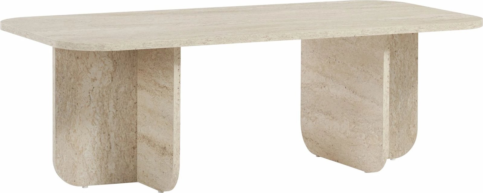 Tavolinë kafeje Nordure, Akira, ngjyrë travertine