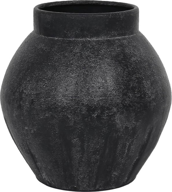 Vazo metalike Lava, ngjyrë e zezë, 30x30x30cm