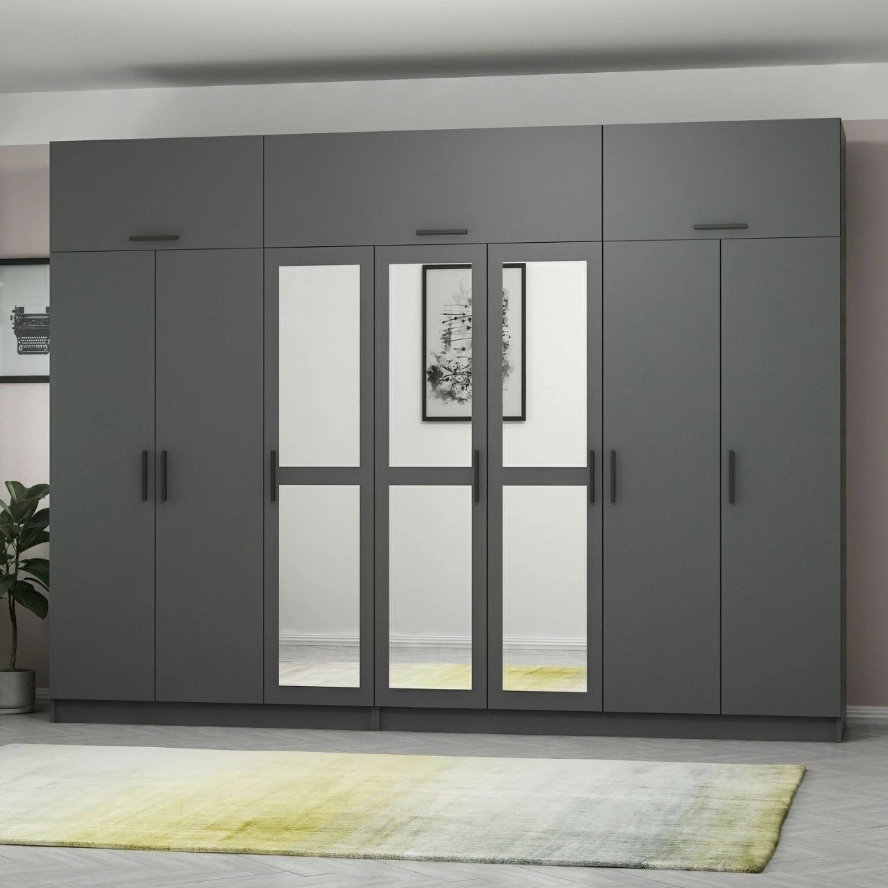 Dollap Skye Decor, ngjyrë antracit, Kale - 5192