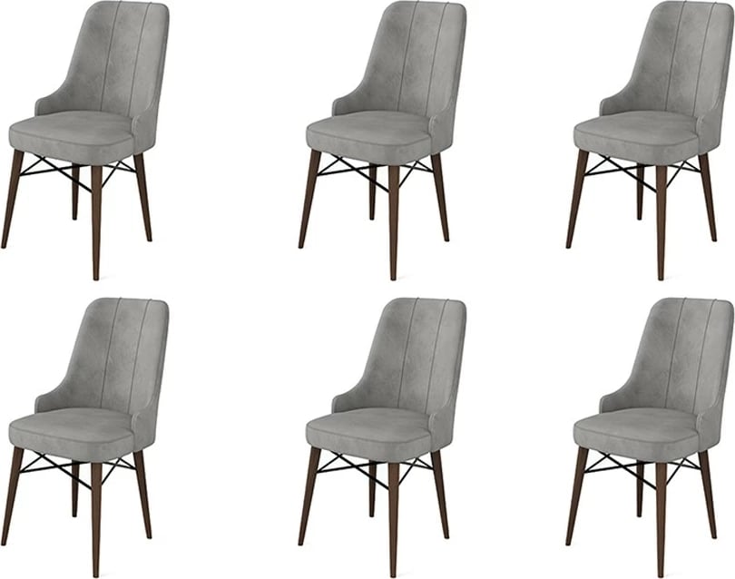 Set karrigesh (6 copë) Hanah Home, Pare, gri, kafe