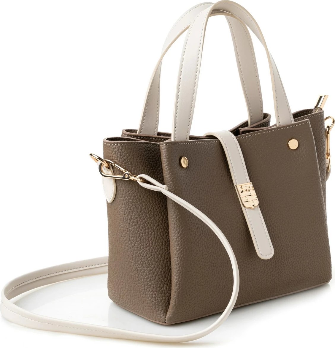 Çantë dore Vince Camuto, Bellagio, ngjyrë mink dhe krem