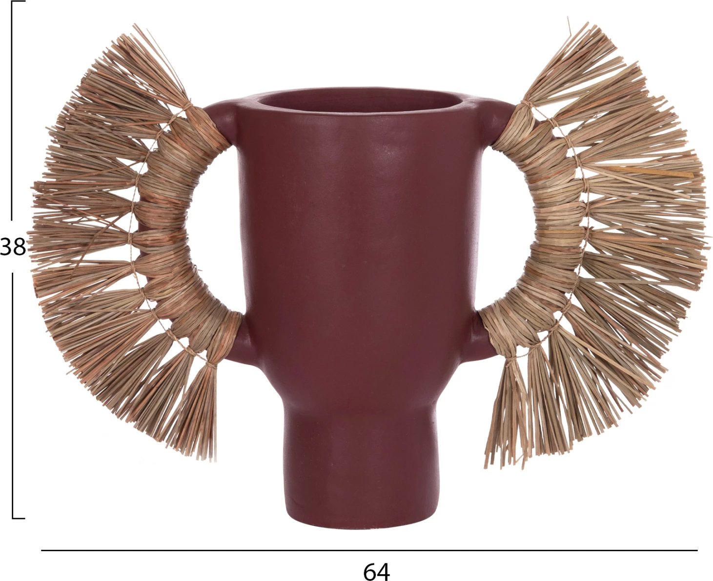 Vazo dekorative tavoline ALICA, terrakotë, ngjyrë kafe e errët, 64x22x38cm Vazo dekorative tavoline ALICA, terrakotë, ngjyrë kafe e errët, 64x22x38cm