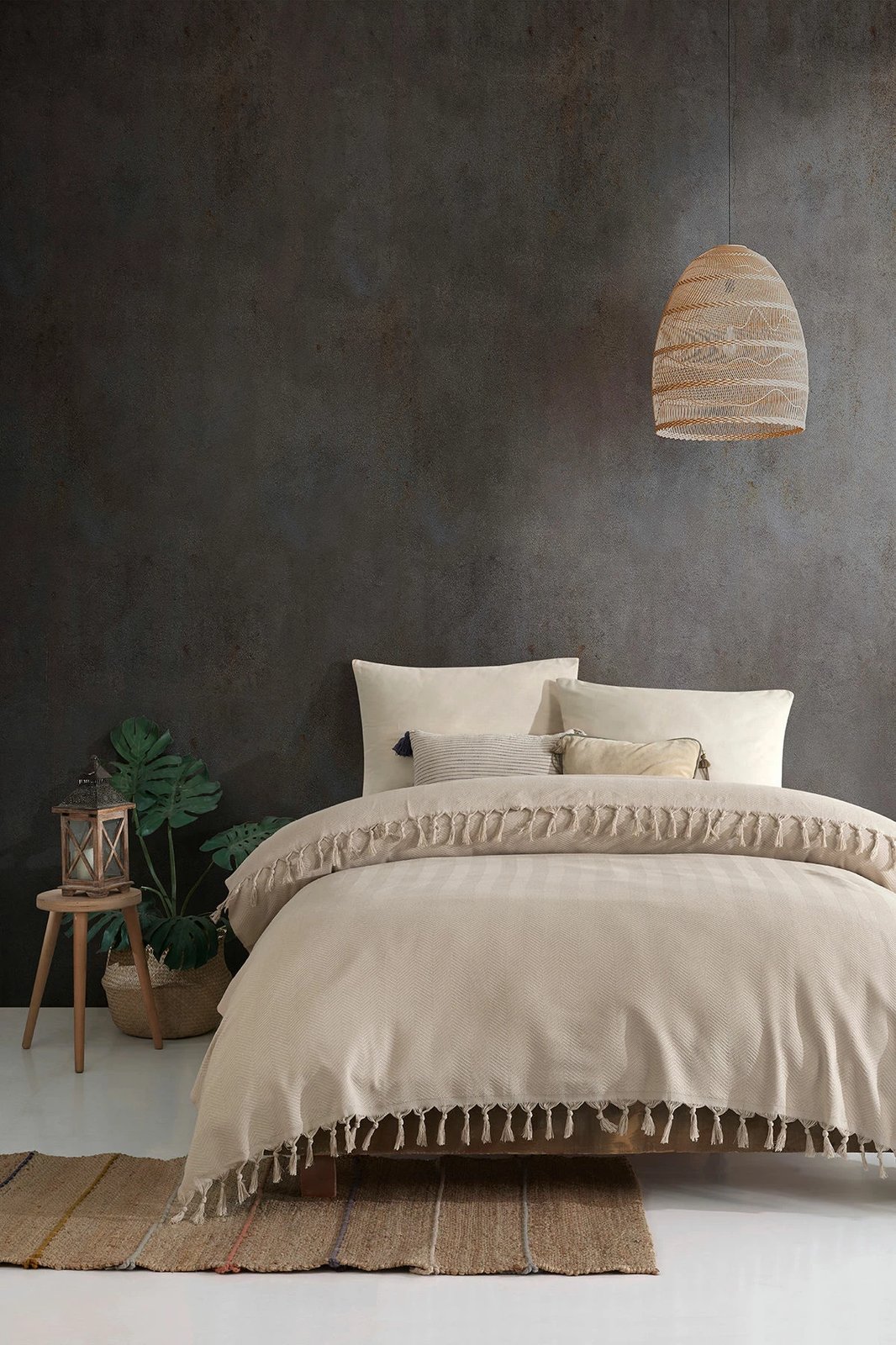 Mbulesë shtrati Double Pique, Sidney, bezhë