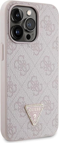 Mbështjellës Guess GUHCP13LP4TDSCPP për iPhone 13 Pro/13, Crossbody 4G Metal Logo, Rozë