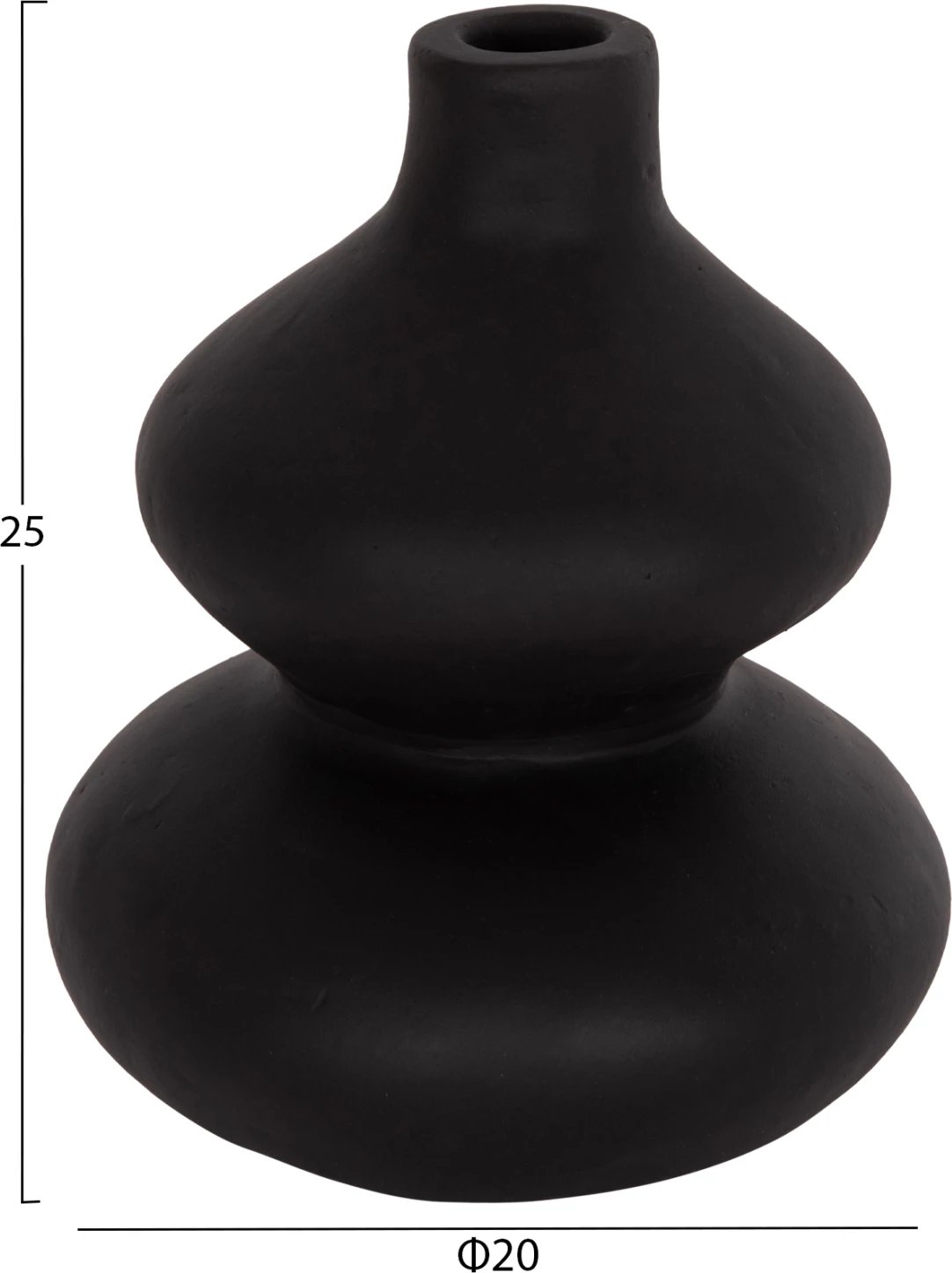 Vazo dekorative tavoline CHELIN, terrakotë e zezë, FH4670S, 20x25cm Vazo dekorative tavoline CHELIN, terrakotë e zezë, FH4670S, 20x25cm