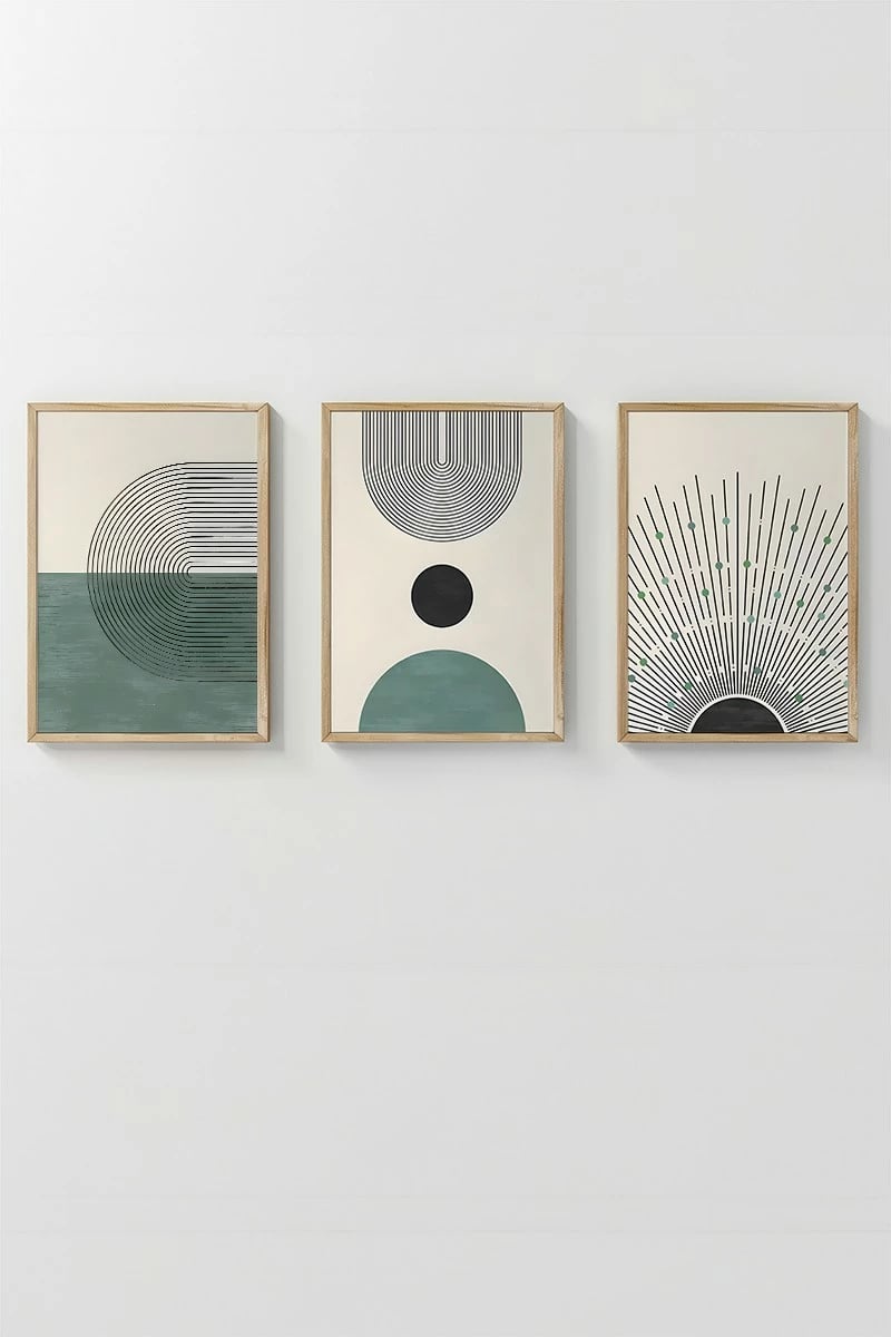 Pikturë dekorative me kornizë (3 copë), Wallity, Artsycllct34