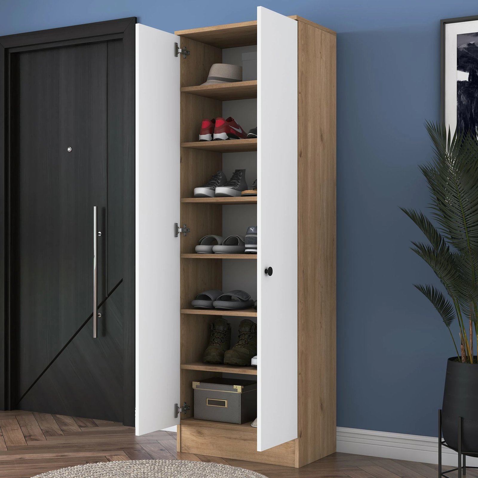 Dollap Skye Decor, ngjyrë arr dhe e bardhë, P6 - M13 - 2241