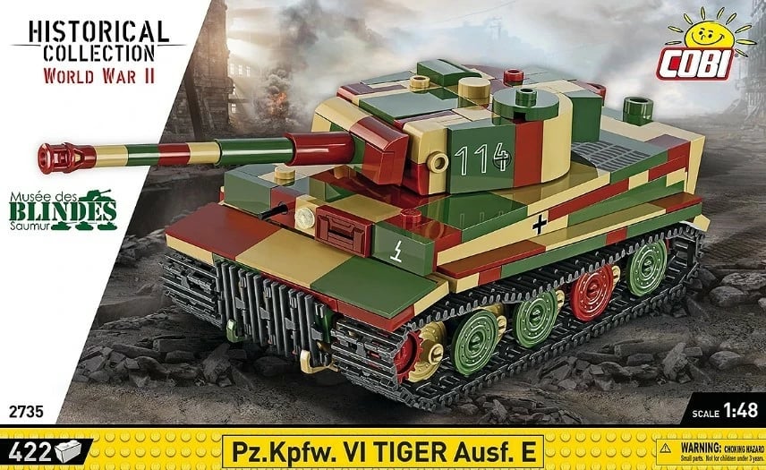 Set lodrash ndërtimi Cobi Klocki Pz.Kpfw. VI Tiger Ausf.E, 1:48, 422 pjesë, kamuflazh