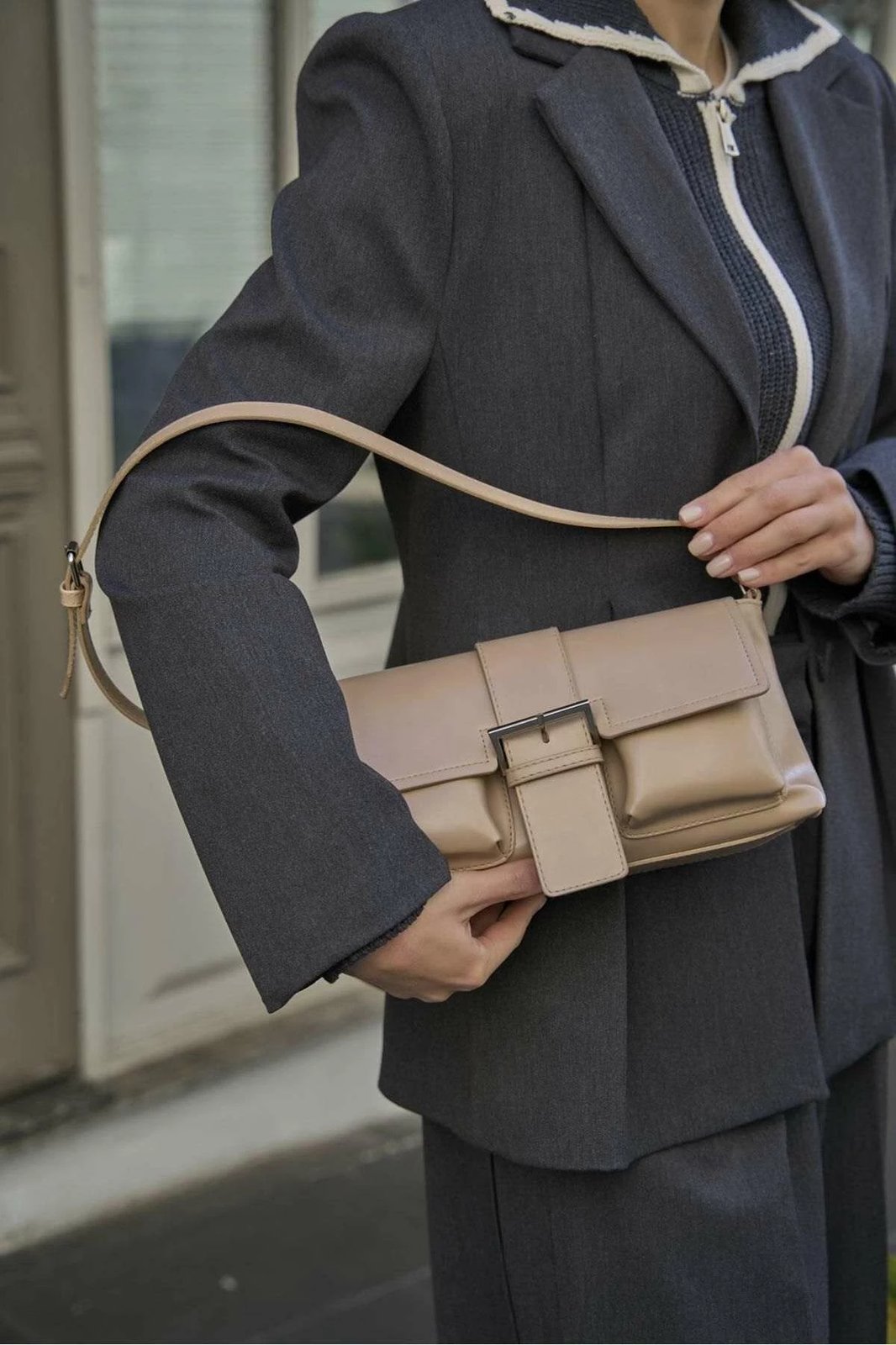 Çantë dore Zoozie Bags, MK1020225SV10-003, ngjyrë mink