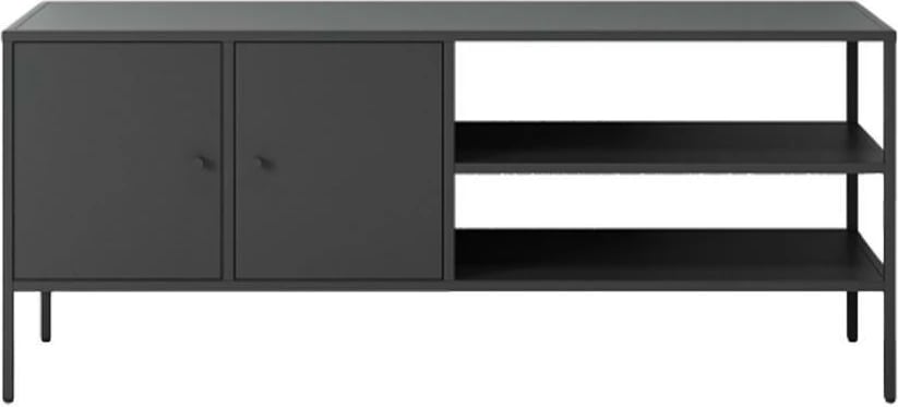 TV Stendë Metalike Nextdeco me Dyer të Hapshme, H50x120x35cm, E Zezë