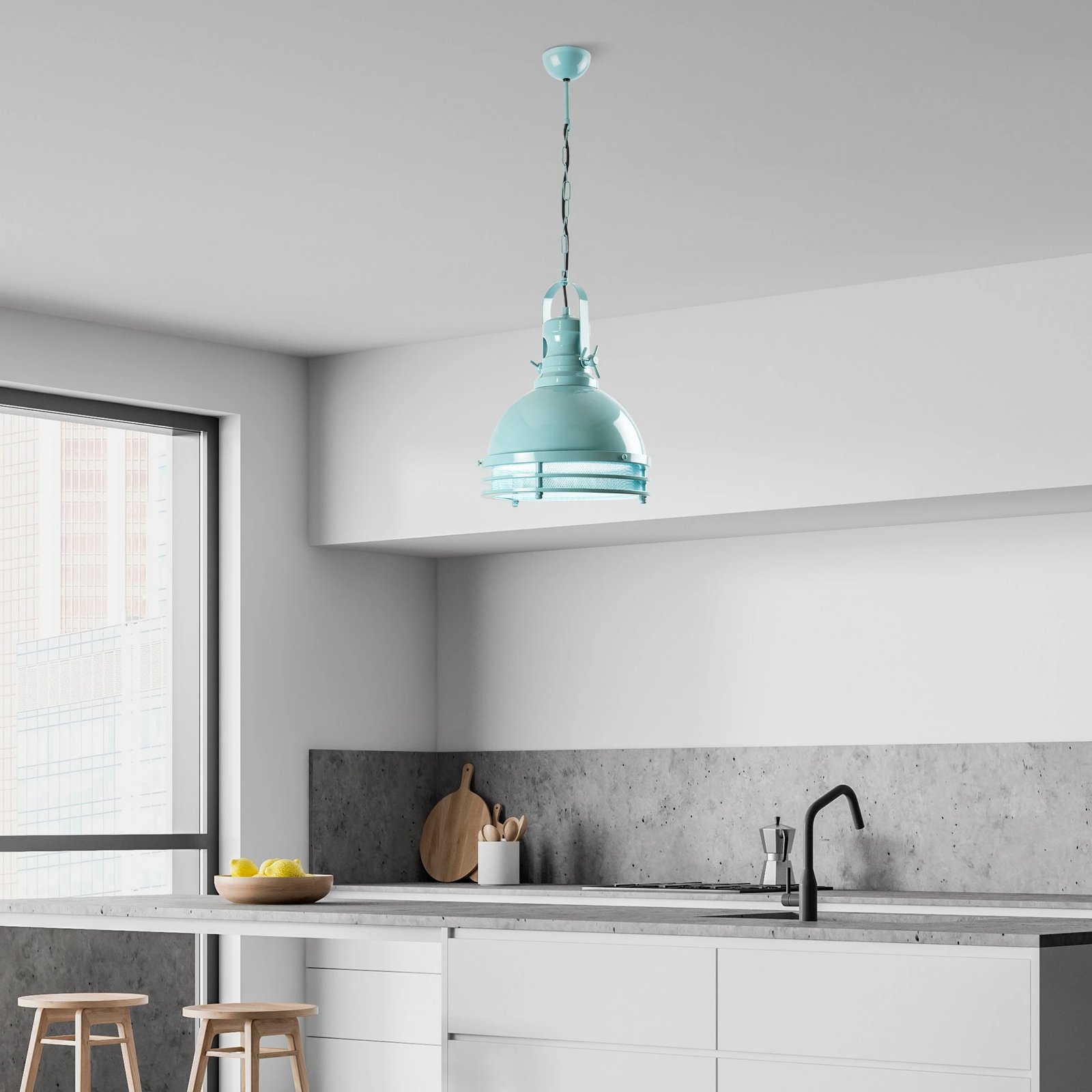 Llambë tavani Opviq, Saglam 3762, ngjyrë turquoise