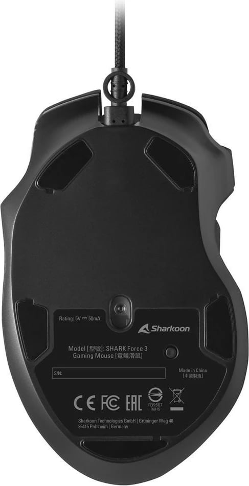 Maus Sharkoon SHARK Force 3, 12800 DPI, 8 butona, i zi