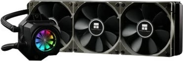 Ftohës me lëng për procesor Thermalright Turbo Right 360C, 3 ventilatorë 12cm, LED, i zi