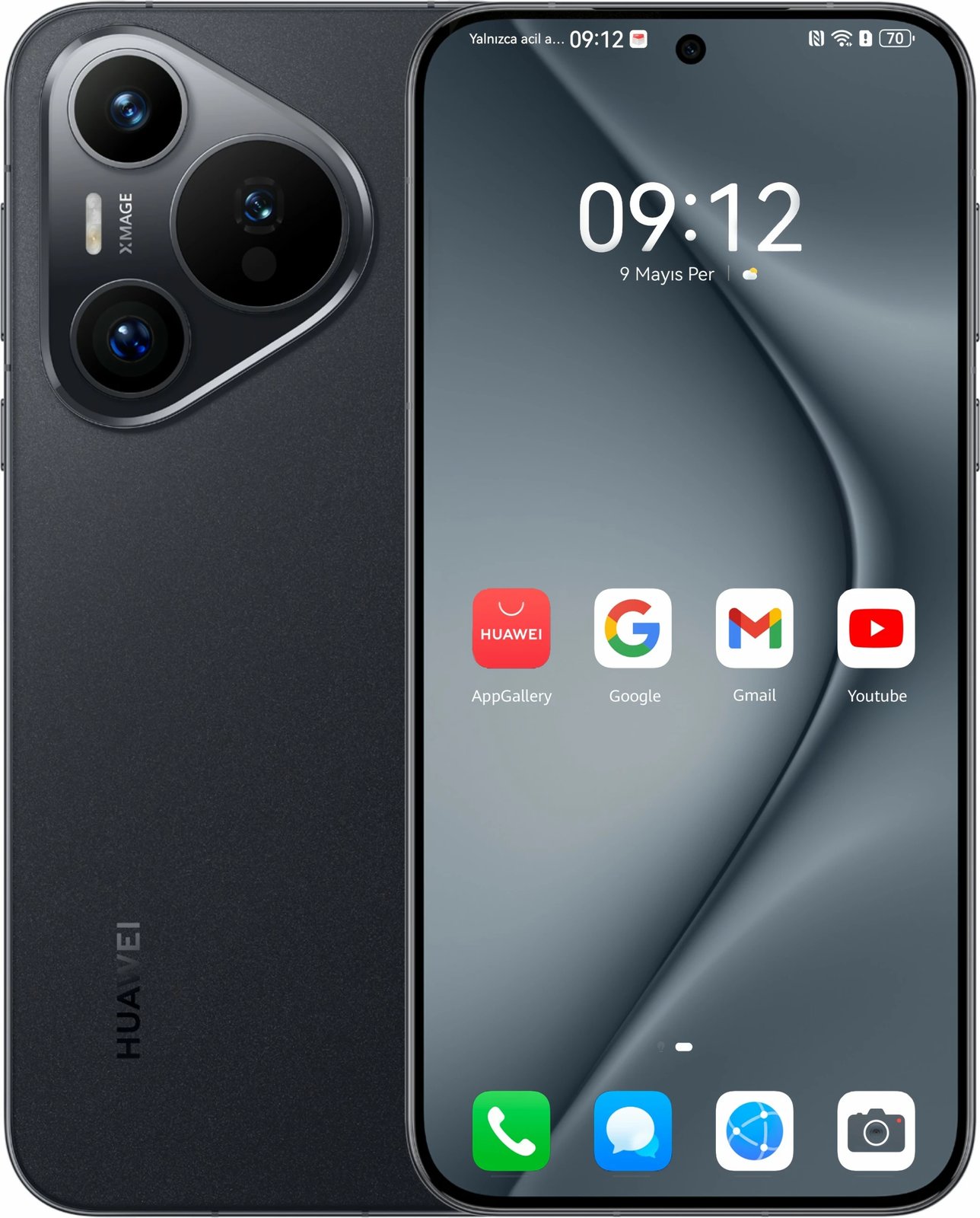 Celular Huawei PURA 70, 12 GB RAM, 256 GB, 50 MP, e zezë