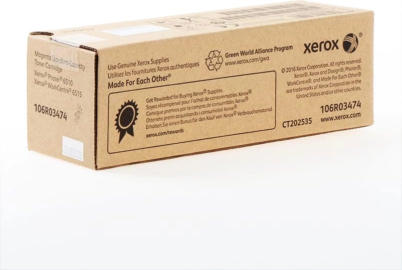 Toner Xerox 106R03474 për Phaser 6510 / WorkCentre 6515, rendiment 1000 faqe, standard, Magenta