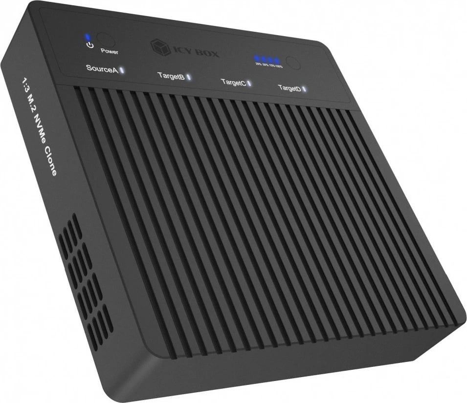 Duplikator SSD NVMe M.2 IcyBox IB-4013MCL-C4, 4 slote, USB4, i zi