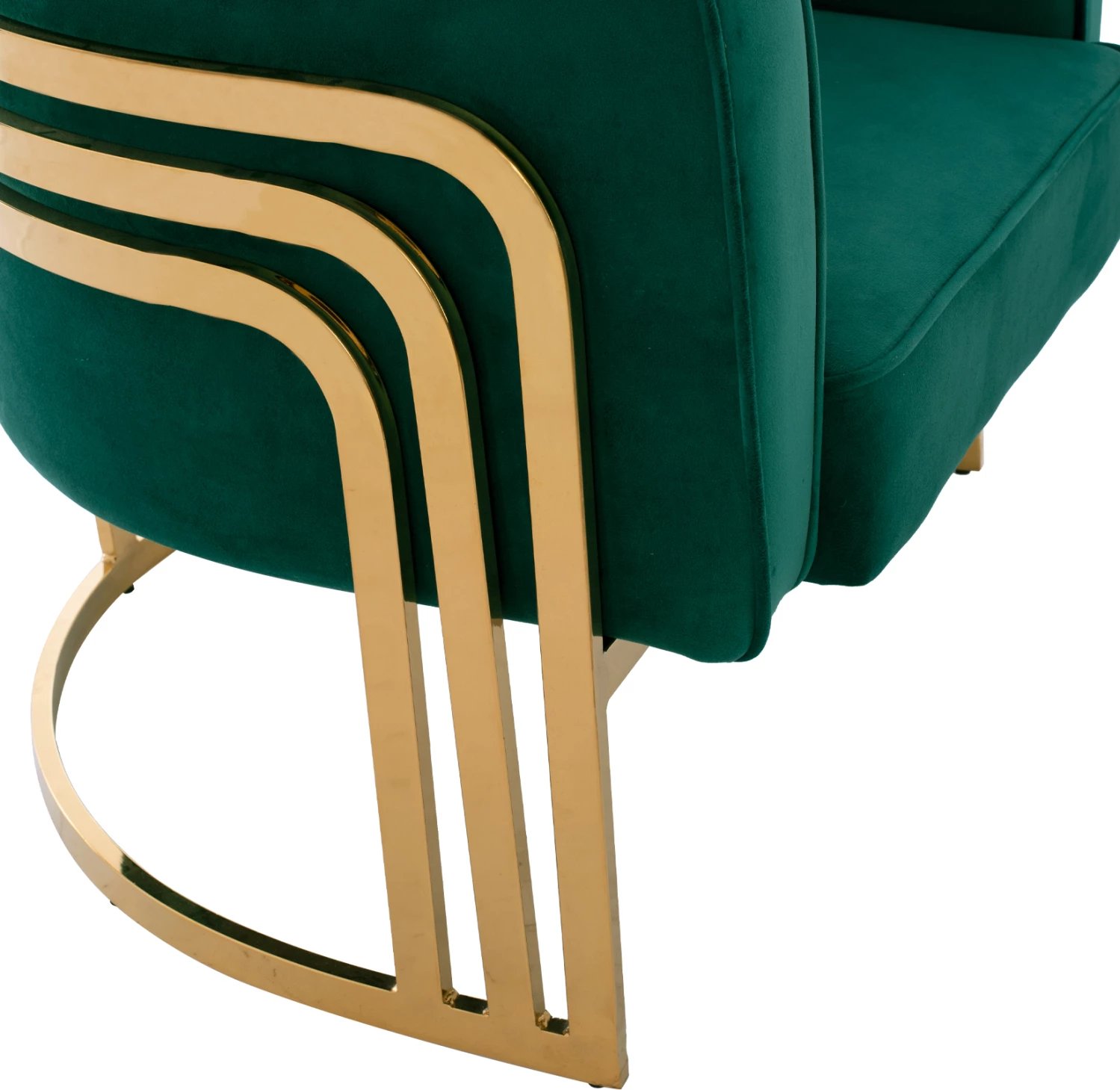 Karrige TIANA me kornizë metali të artë dhe shpinë të ulët, FH8738.03