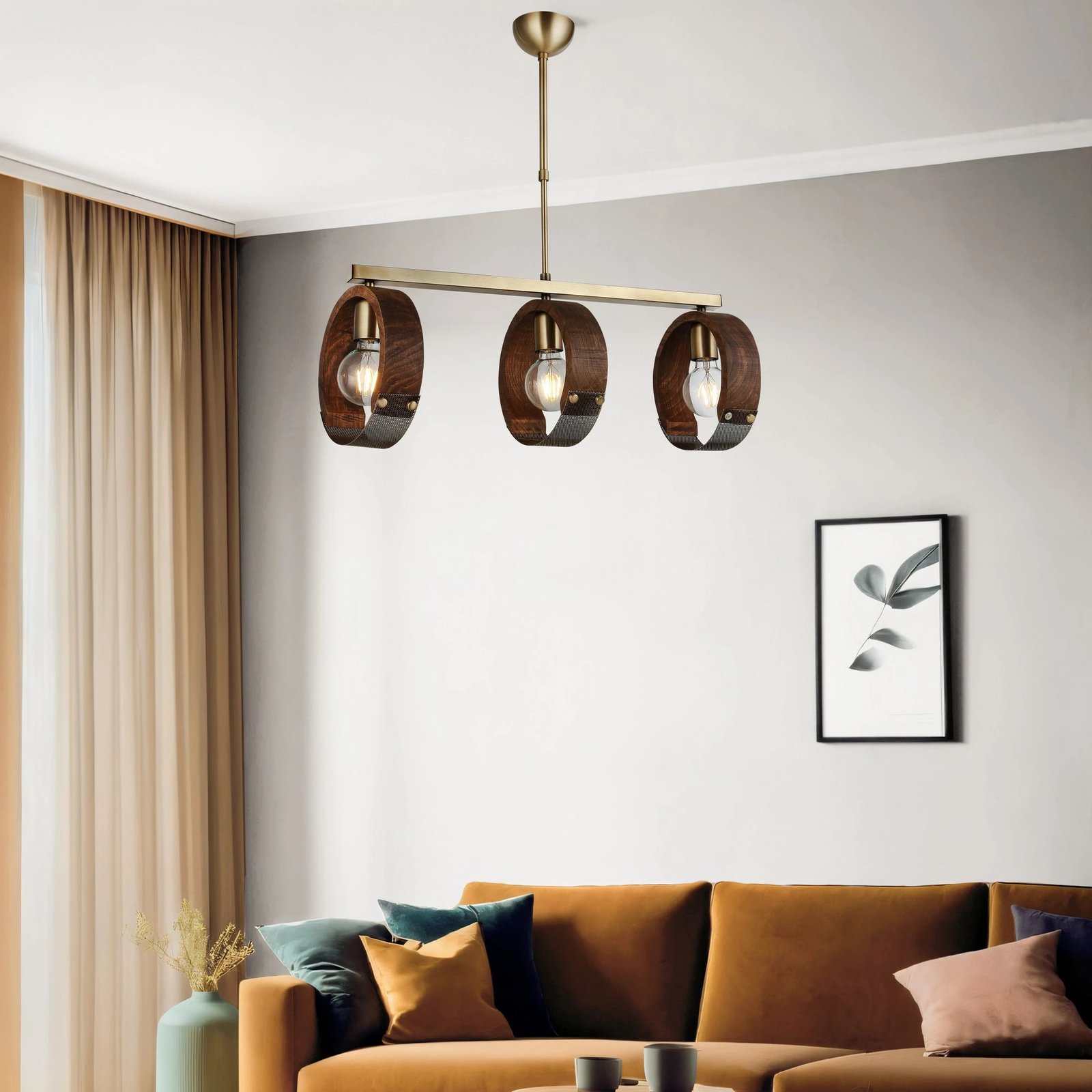 Llambadar Opviq, Manya - 52-03-L, metal e dru, ngjyrë antike