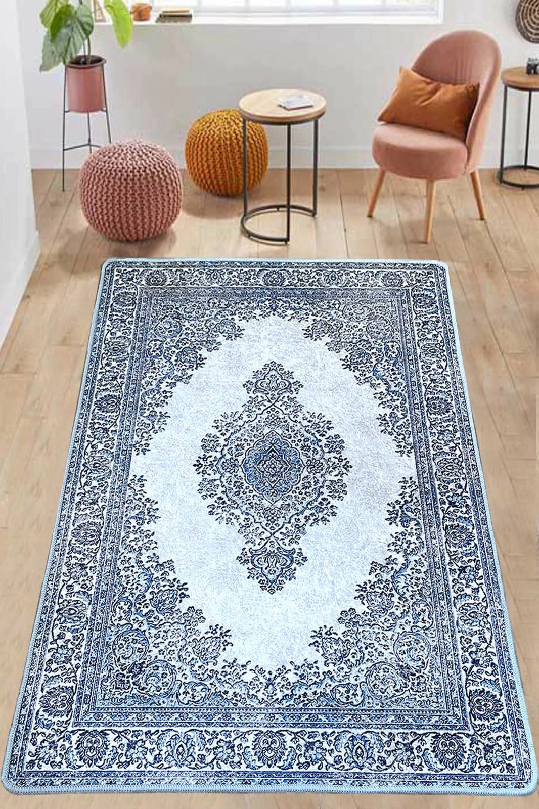 Qilim për korridor, ngjyrë kaltër, Conceptum Hypnose Ontario, 80x100cm