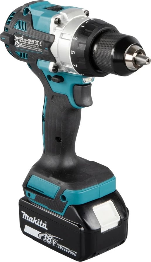 Makineri shpimi Makita DDF486RTJ, 18V, 2 shpejtësi, pistol grip, zi/blu
