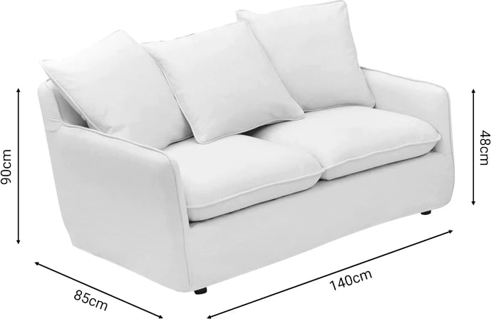 Set salloni, 2 pjesë, material stof, ngjyrë bezhë, me jastëkë