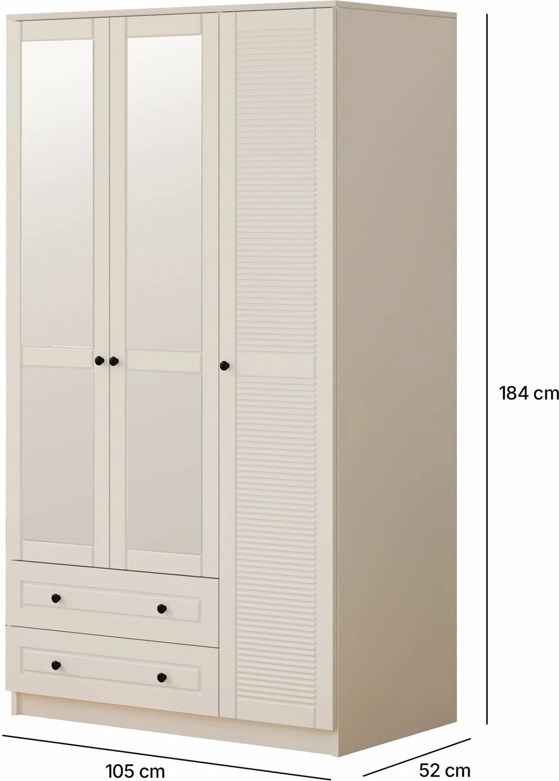 Dollap Skye Decor, ngjyrë e bardhë mat, Rb-062-03