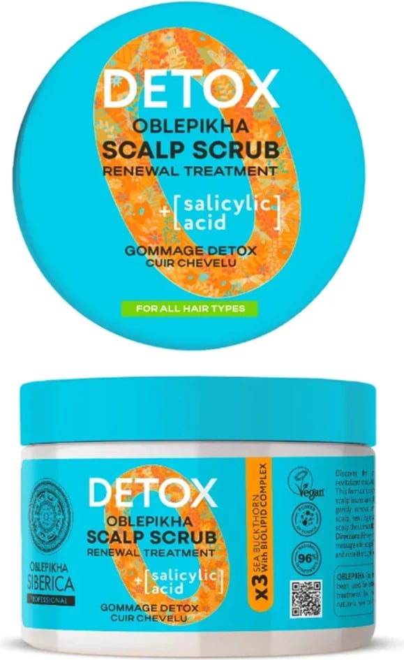 Peeling për skalp për femra Natura Siberica Oblepikha Detox 300ml