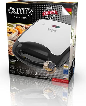 Toster sanduiçesh, Adler, CR 3023, 1500 W, 8 trekëndësha, XL