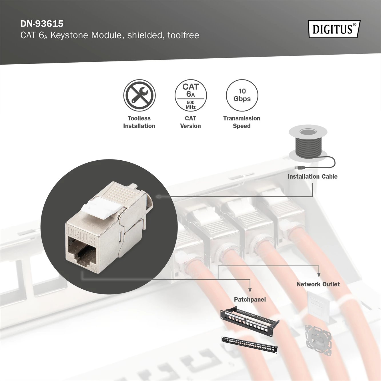Keystone Module Cat 6A Shielded