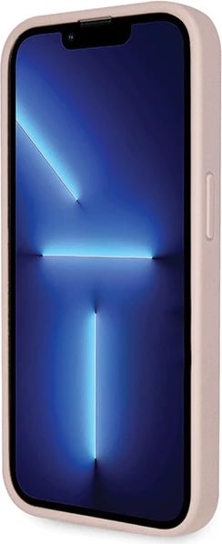 Mbështjellës Guess Crossbody 4G Metal Logo për iPhone 14 Pro, Rozë