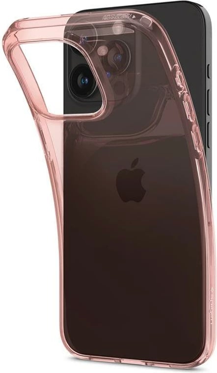 Mbështjellës Spigen Crystal Flex për iPhone 15 Pro Max, Rozë/Transparent